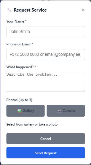Service Request Form